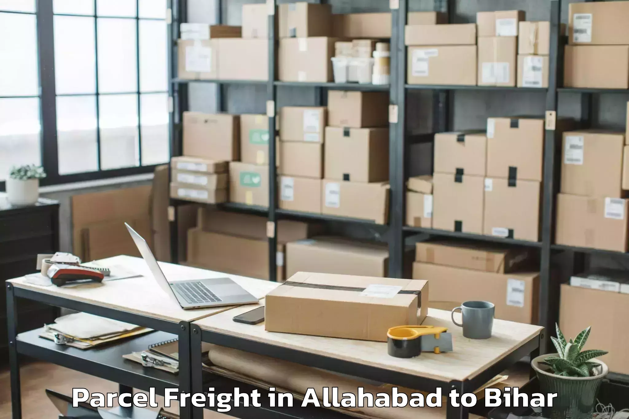 Easy Allahabad to Barauli Parcel Freight Booking